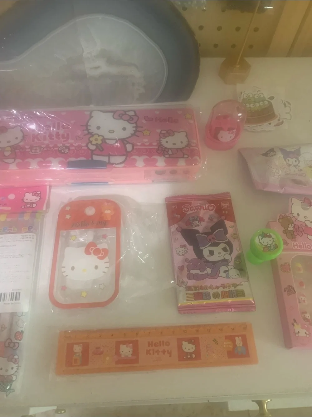 Bundle box # 86 Hello Kitty Pink and White Desk Accessory/ school supplies